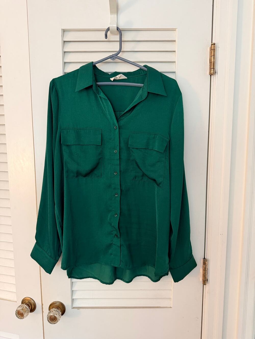 Melodae women’s size large green blouse